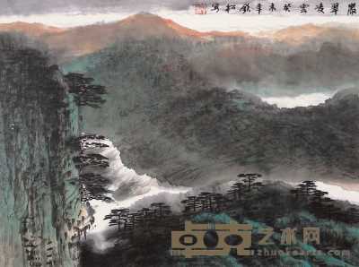 许钦松 山水 带框 32×43cm